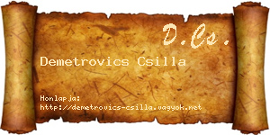 Demetrovics Csilla névjegykártya